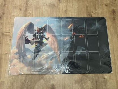 Neverrift TCG Spielmatte Valkyrie vs Fire Giant - Premium Playmat.
