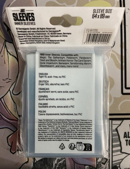 Just Sleeves Inner Sleeves 100 Stück - Perfect Fit Kartenhüllen.