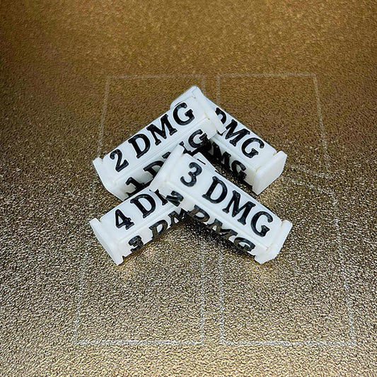 TCG Damage Counter, Tokens 1 bis 4 Damage, Schaden, Schadensmarken, Gundam Card Game, 4 Stk