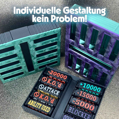 Gametokenz Aufbewahrungsbox – Platz für bis zu 10 Tokens | Sichtfenster - Nextcards