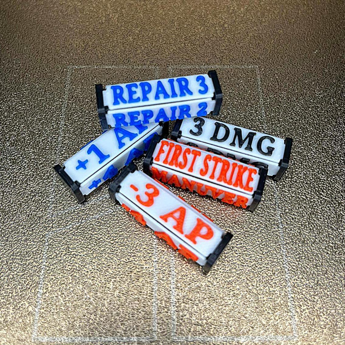 TCG Gametokens, Effektwürfel, AP Counter, Breach, First Strike, Repair, Damage Count, Blocker, Gundam Card Game, 5 Stk