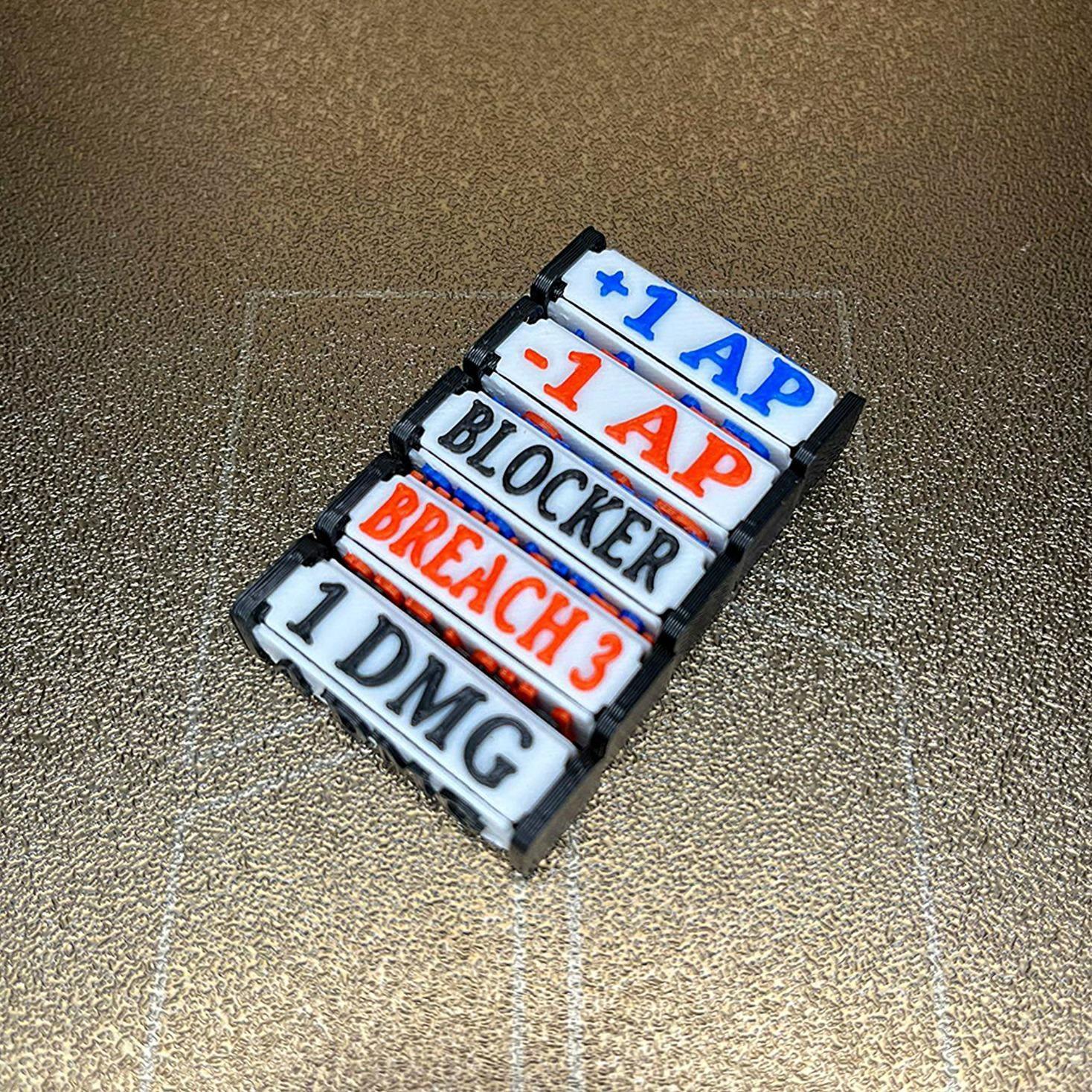 TCG Gametokens, Effektwürfel, AP Counter, Breach, First Strike, Repair, Damage Count, Blocker, Gundam Card Game, 5 Stk