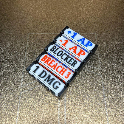 TCG Gametokens, Effektwürfel, AP Counter, Breach, First Strike, Repair, Damage Count, Blocker, Gundam Card Game, 5 Stk