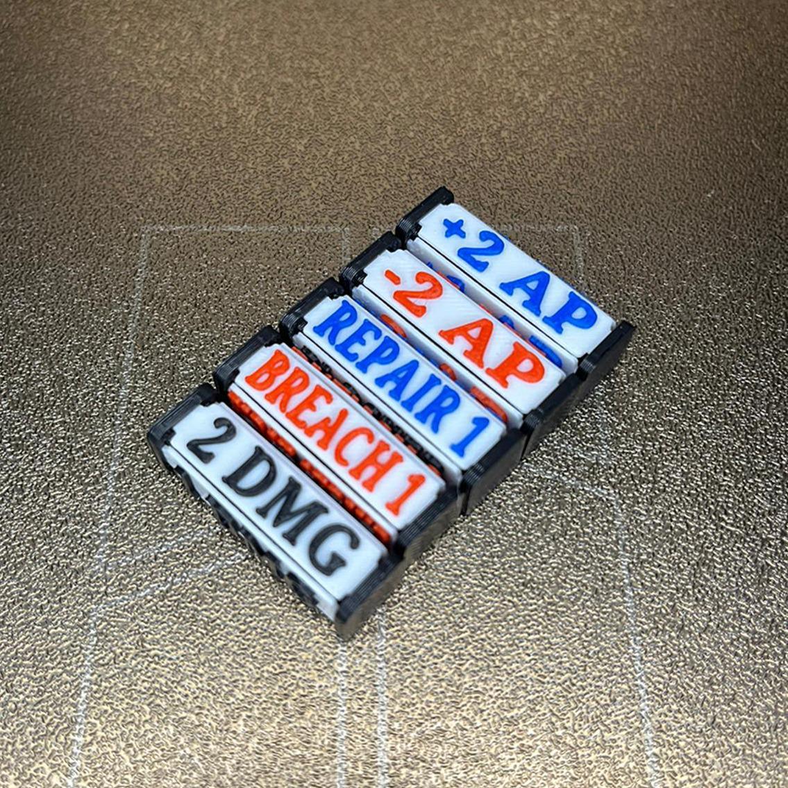 TCG Gametokens, Effektwürfel, AP Counter, Breach, First Strike, Repair, Damage Count, Blocker, Gundam Card Game, 5 Stk