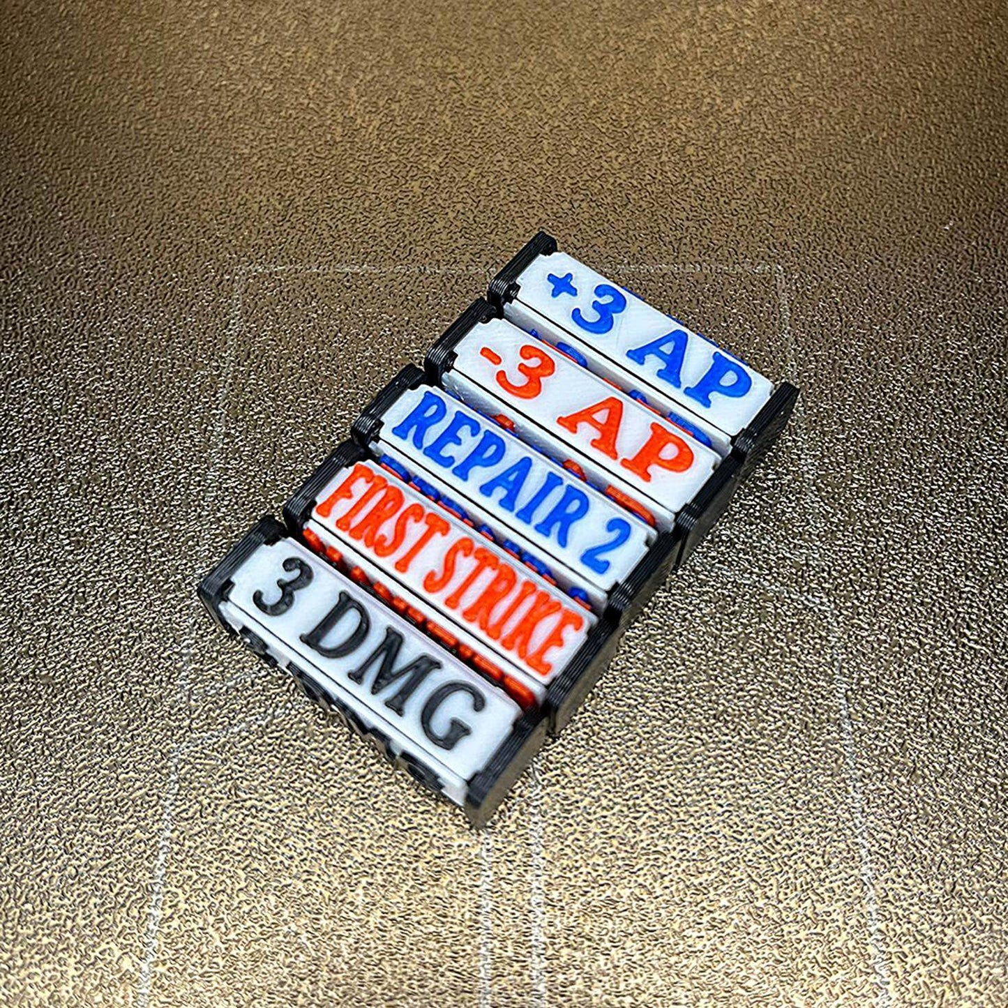 TCG Gametokens, Effektwürfel, AP Counter, Breach, First Strike, Repair, Damage Count, Blocker, Gundam Card Game, 5 Stk