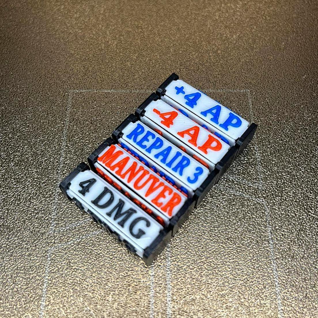 TCG Gametokens, Effektwürfel, AP Counter, Breach, First Strike, Repair, Damage Count, Blocker, Gundam Card Game, 5 Stk