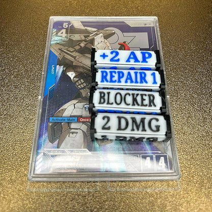 TCG Gametokens, Effektwürfel, AP Counter, Breach, First Strike, Repair, Damage Count, Blocker, Gundam Card Game, 5 Stk
